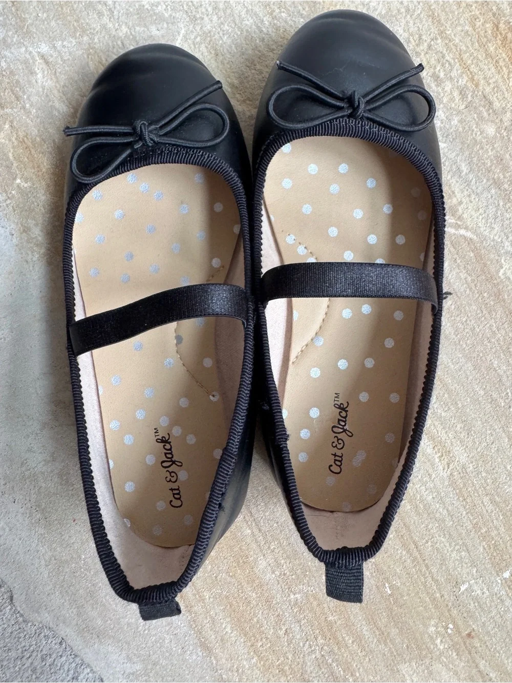 Cat and Jack Black Ballet Flats 10C